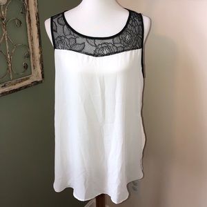 B&W Lace Blouse